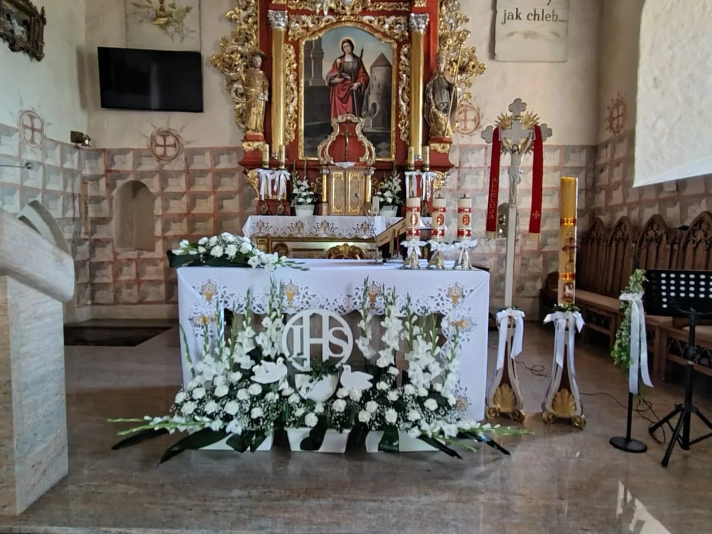 Dekoracja ślubna ołtarza — Starogard Gdański